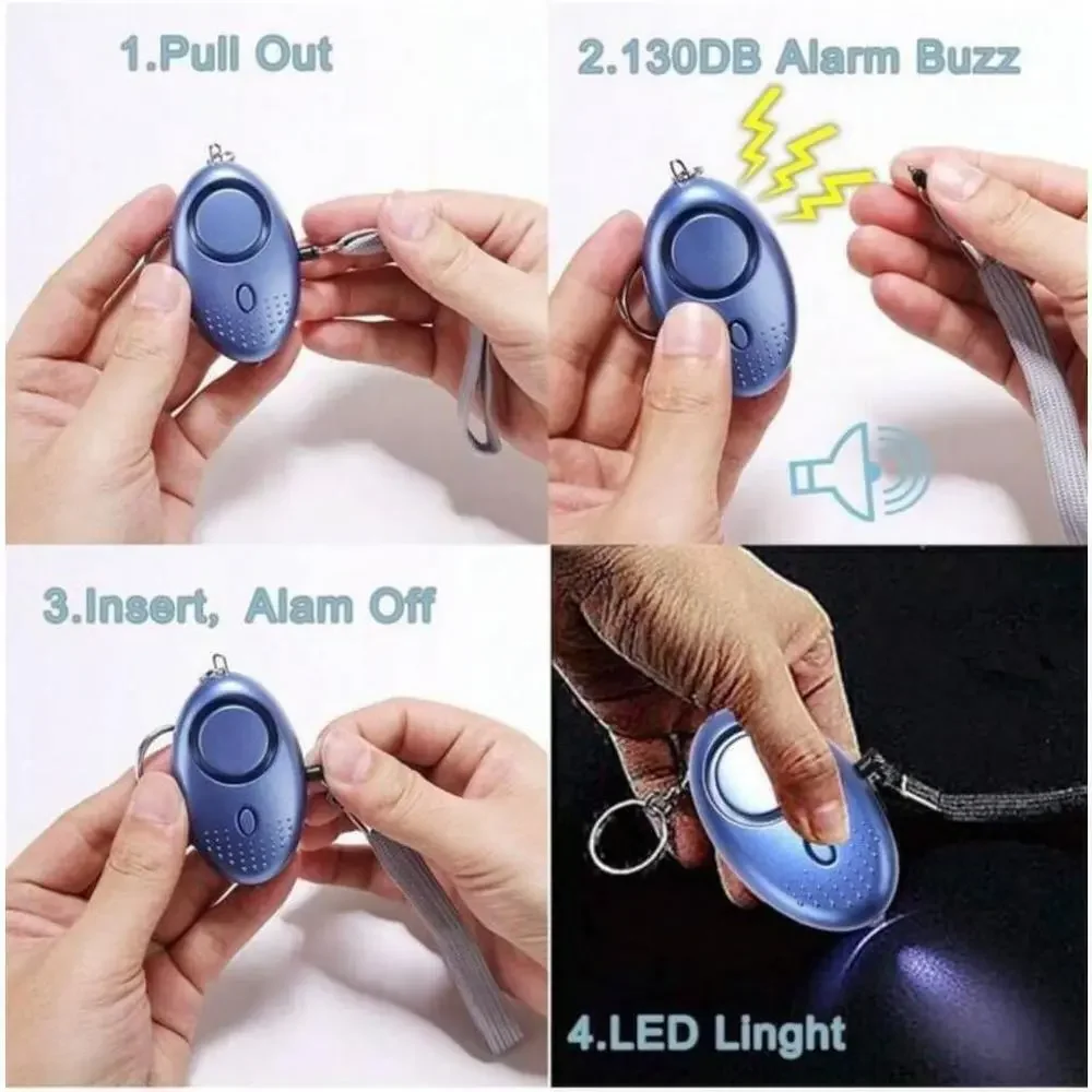 10-piece Self Defense Keychain in Blue Butterfly Pattern